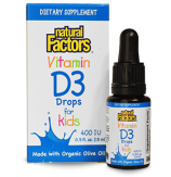 Natural Factors® Vitamin D3 for Kids 400 IU